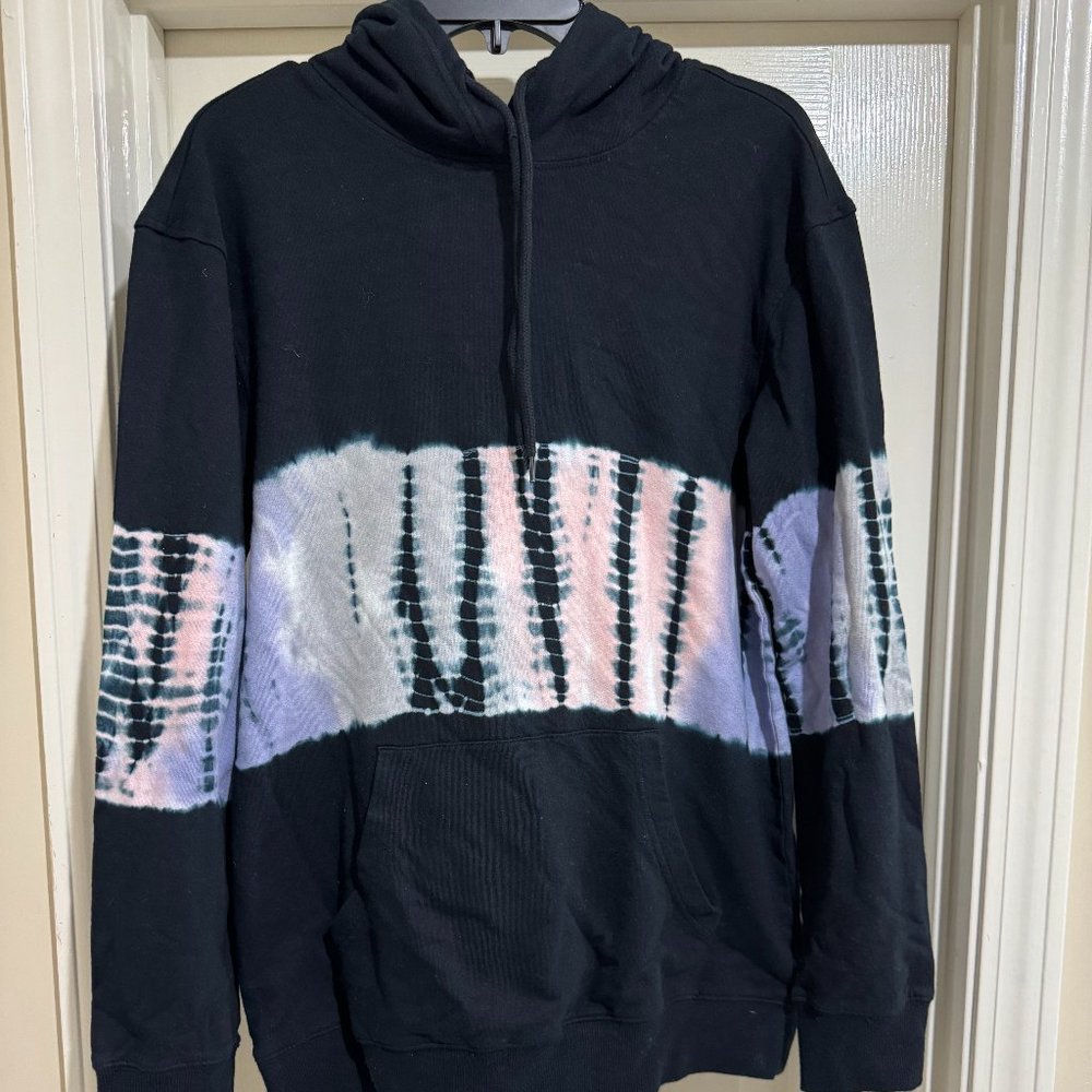 Mens Tie Dye Hoodie Blue M